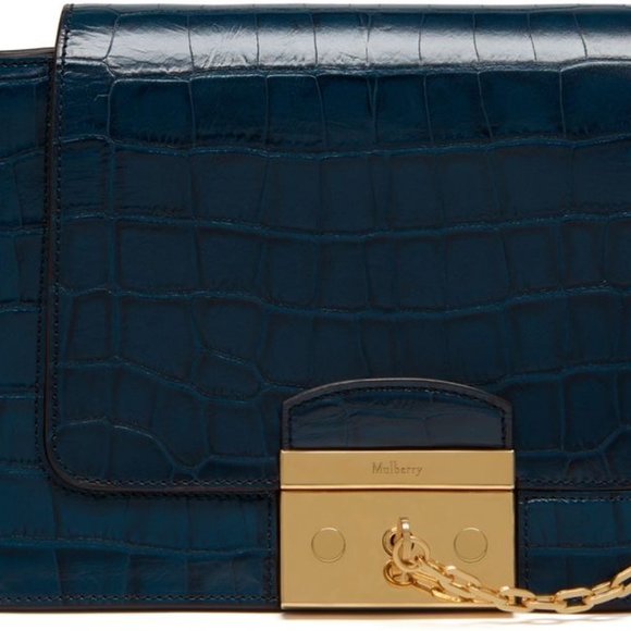Like New Mulberry Pembroke croc print shoulder bag - Picture 6 of 11